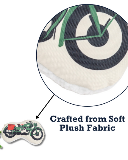 Country Living Retro Army Motorcycle with Squeaker & Crinkle Paper Plush Dog Toy