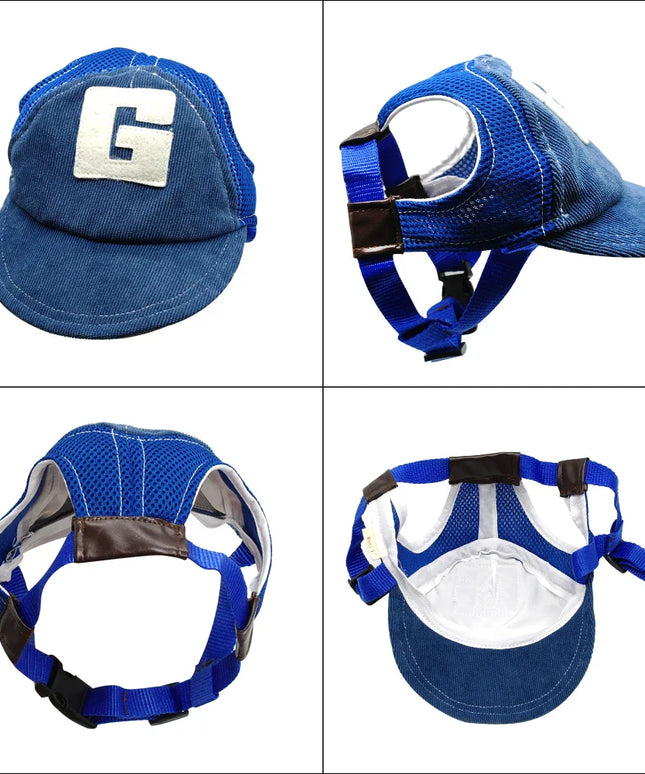 Dog Sun Protection Cap - Adjustable Baseball Hat for All Breeds