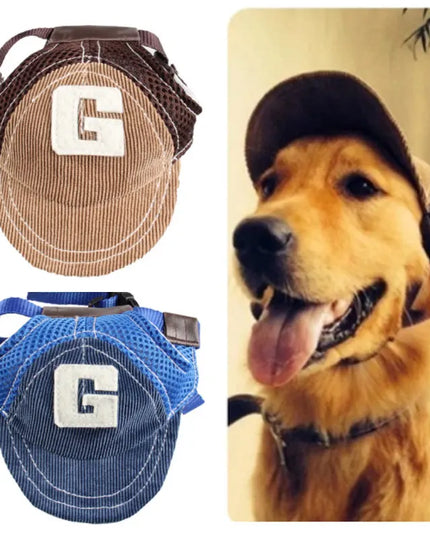 Dog Sun Protection Cap - Adjustable Baseball Hat for All Breeds