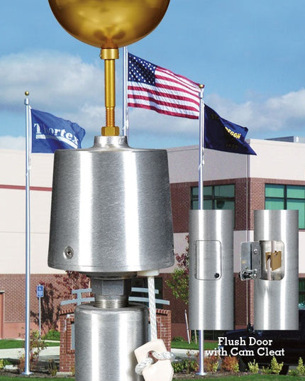 Aluminum Flagpole - Internal Rope Cam Cleat - Heavy Duty, Lifetime Warranty - Made in USA