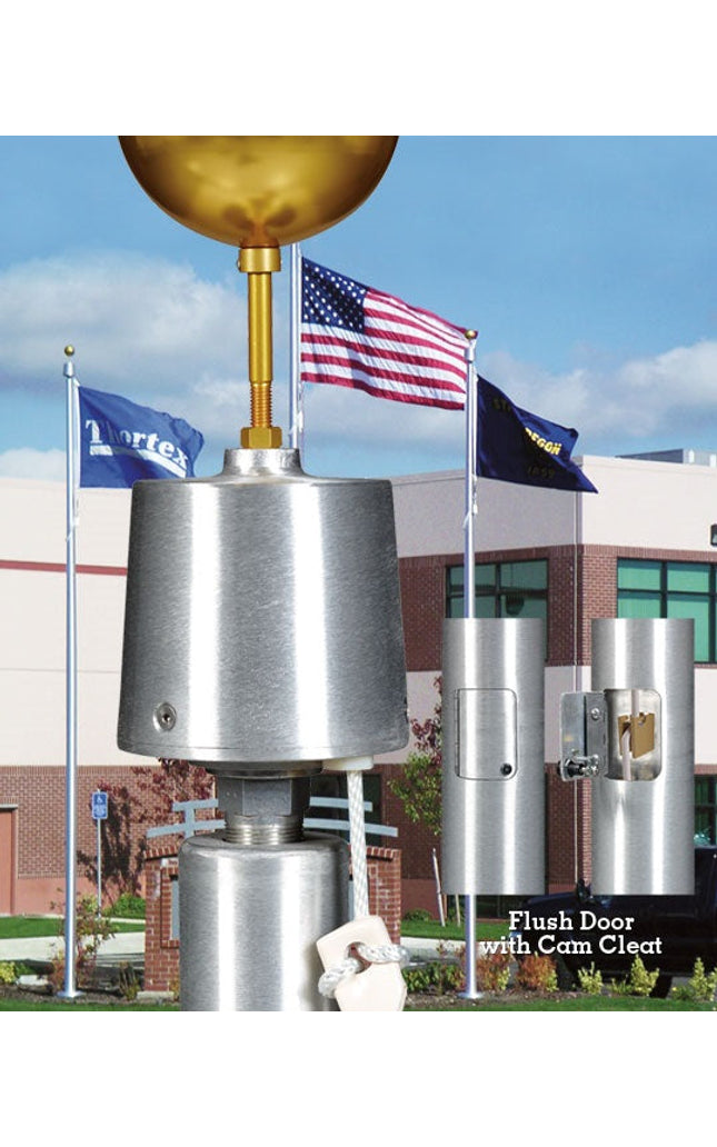 Aluminum Flagpole - Internal Rope Cam Cleat - Heavy Duty, Lifetime Warranty - Made in USA