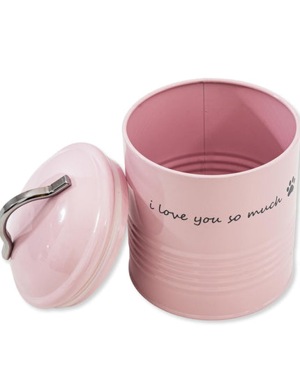 "I Love You So Much" Dog Treat Canister Gift Set – Pink & Blue
