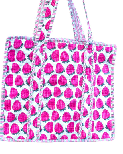 Soléa Cotton Strawberries Tote