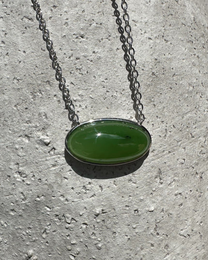 Canadian Jade and Silver Pendant - 2477