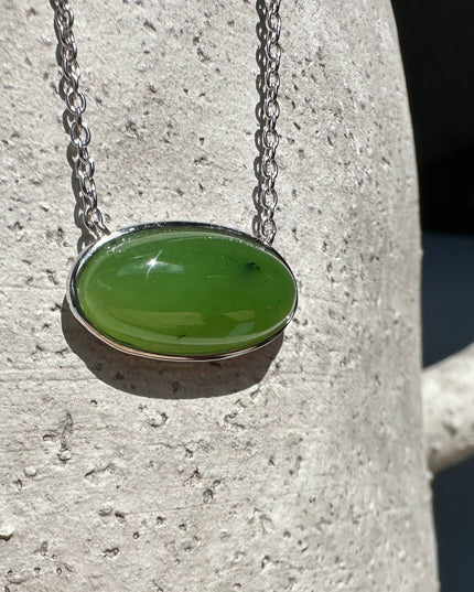 Canadian Jade and Silver Pendant - 2477