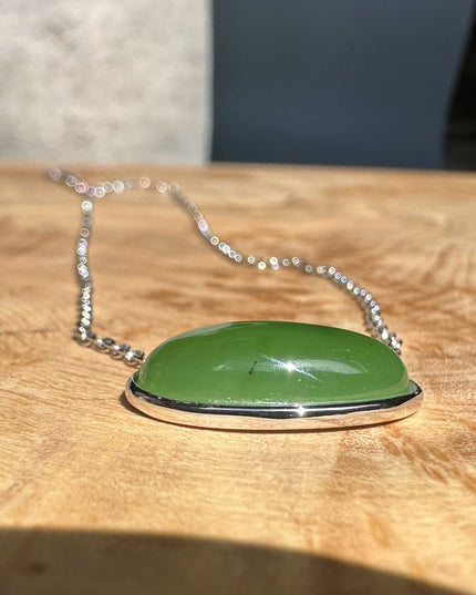 Canadian Jade and Silver Pendant - 2477
