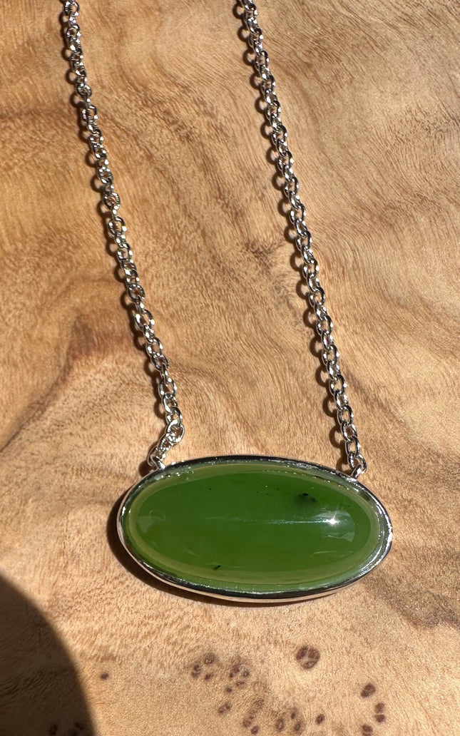 Canadian Jade and Silver Pendant - 2477