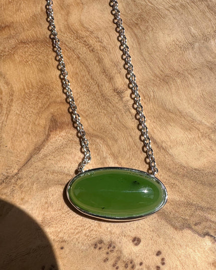 Canadian Jade and Silver Pendant - 2477