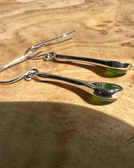 Silver Drop Earrings, 4874