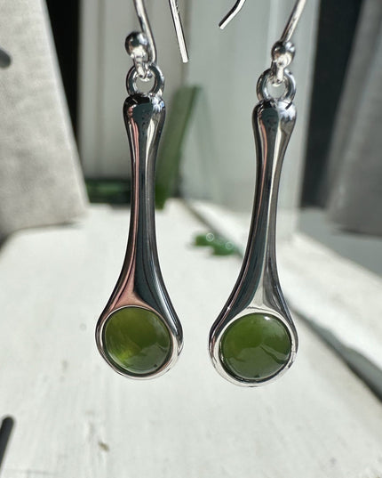 Silver Drop Earrings, 4874