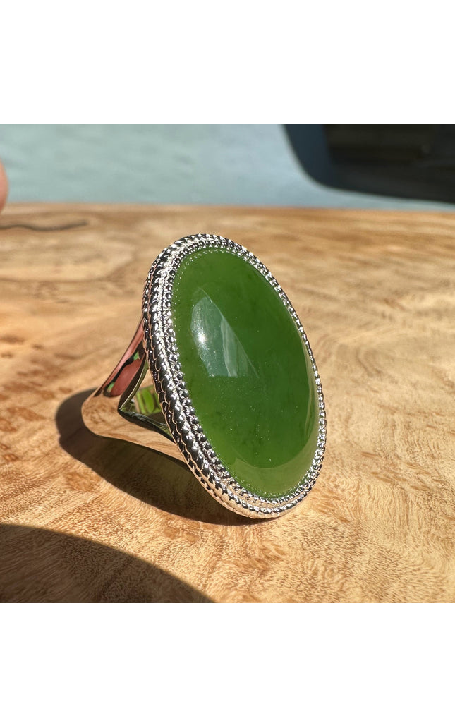 Canadian Jade Silver Ring - 1917