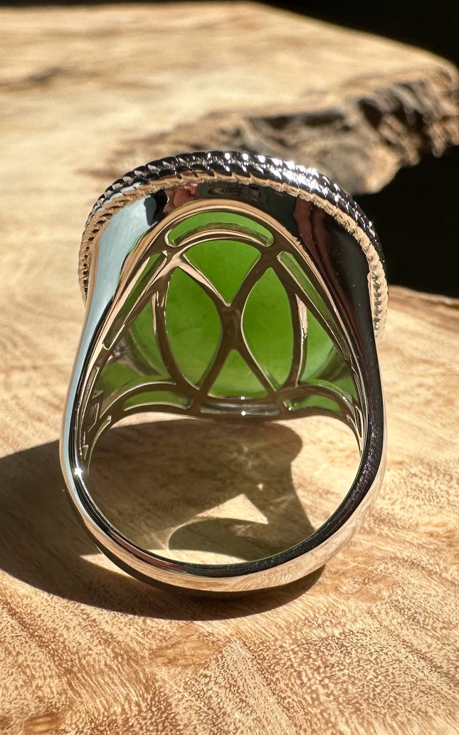 Canadian Jade Silver Ring - 1917