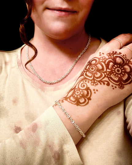 Delicate Byzantine Chainmaille Necklace in Silver