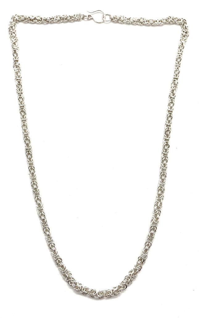 Delicate Byzantine Chainmaille Necklace in Silver