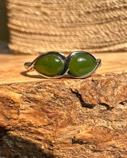 Sterling Silver Ring 2 Teardrop - SZ 7