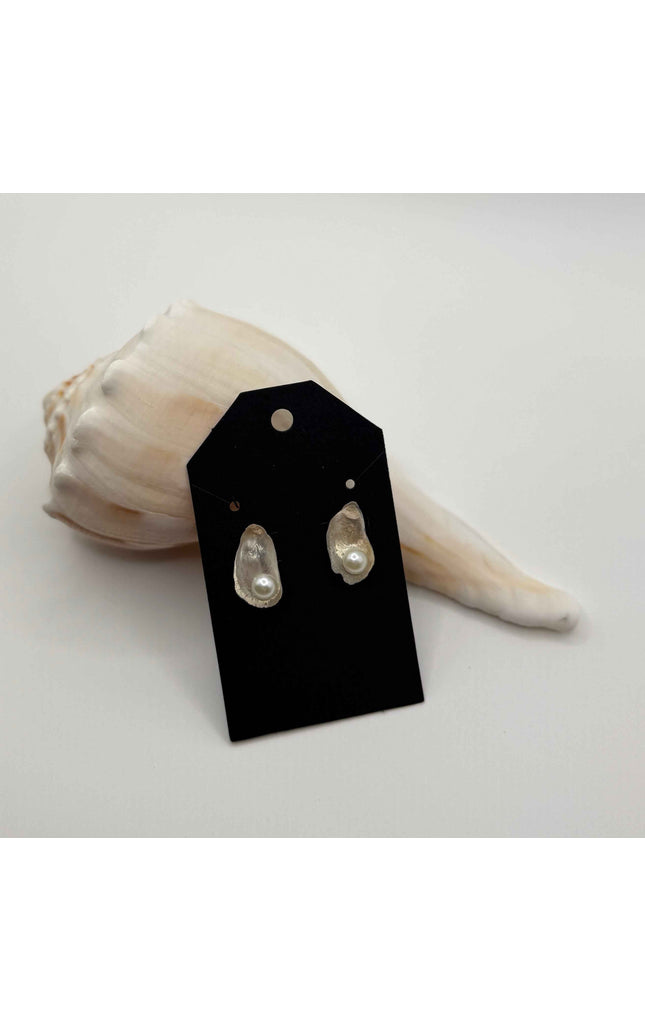 Oyster Shell Stud Earrings