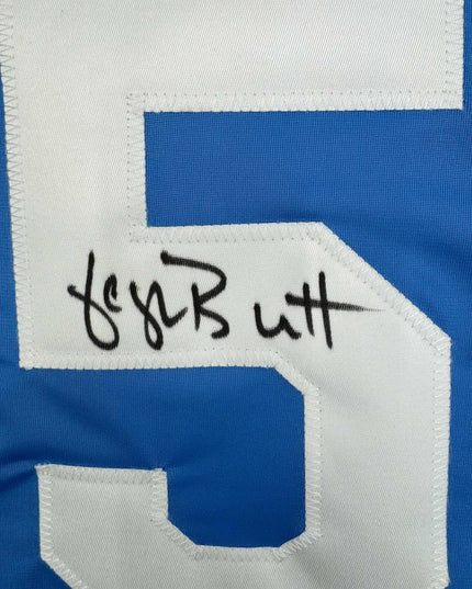 Autographed/Signed George Brett Kansas City Blue Baseball Jersey JSA COA