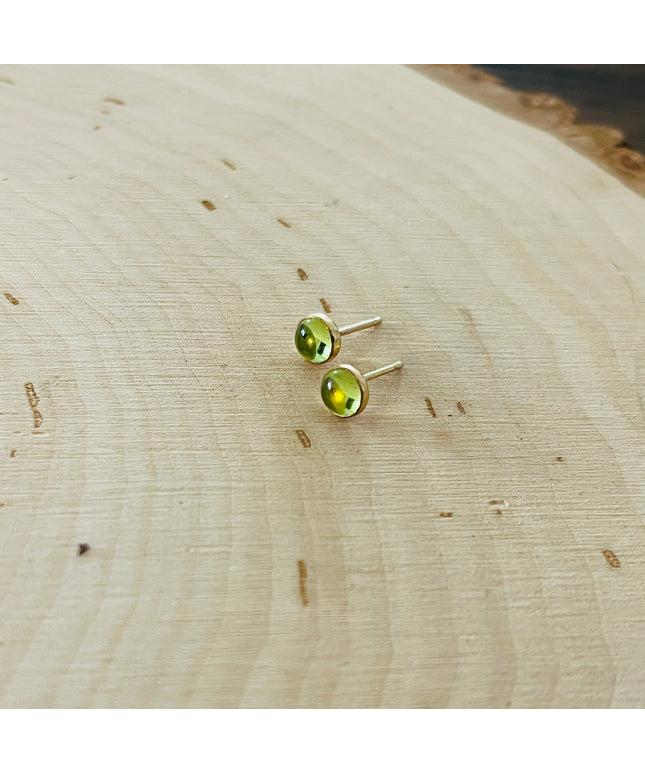 PERIDOT STUD EARRINGS