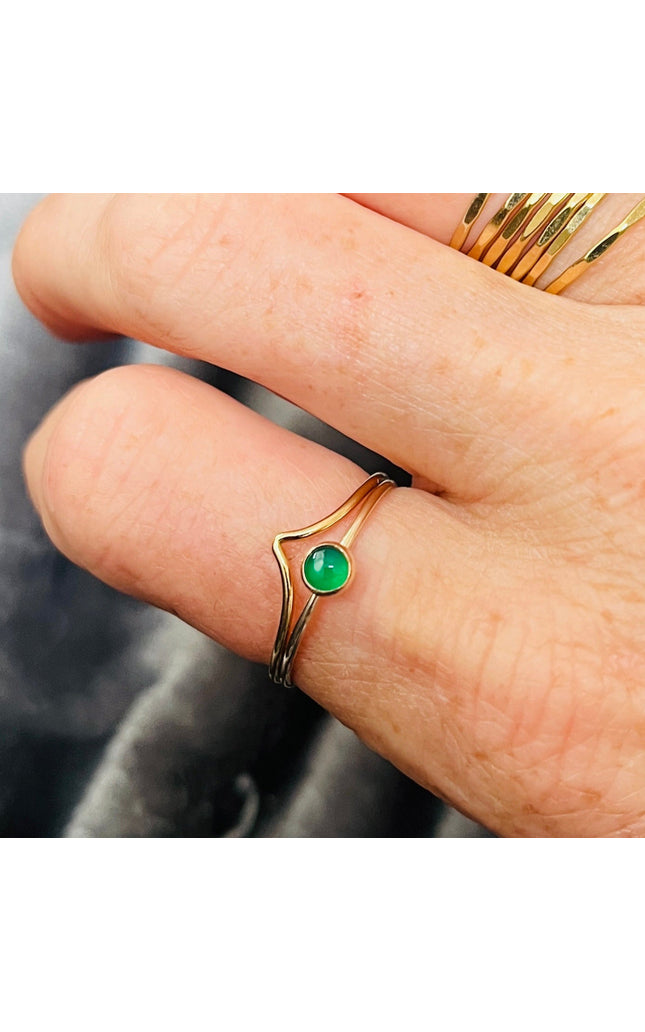 EMERALD ONYX RING