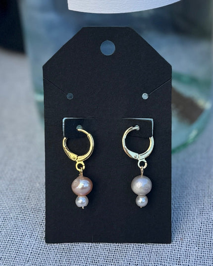 Freshwater Pearl Hoop Earrings