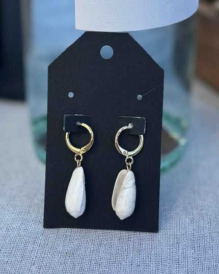 Lettered Olive Hoops