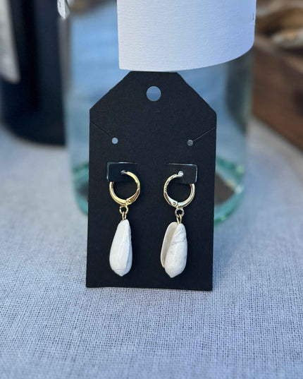 Lettered Olive Hoops