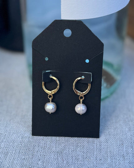 Freshwater Pearl Hoop Earrings