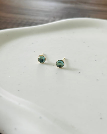 BLUE APATITE STUDS EARRINGS