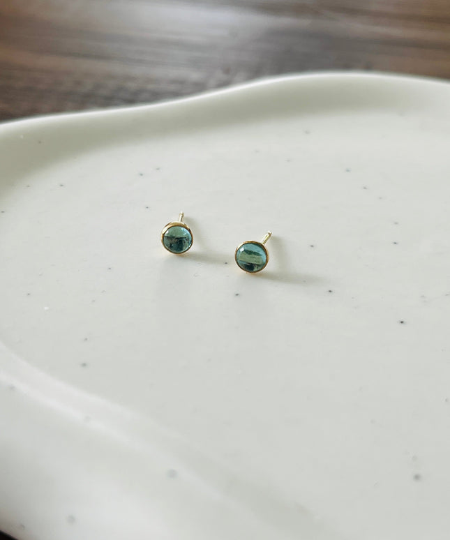 BLUE APATITE STUDS EARRINGS