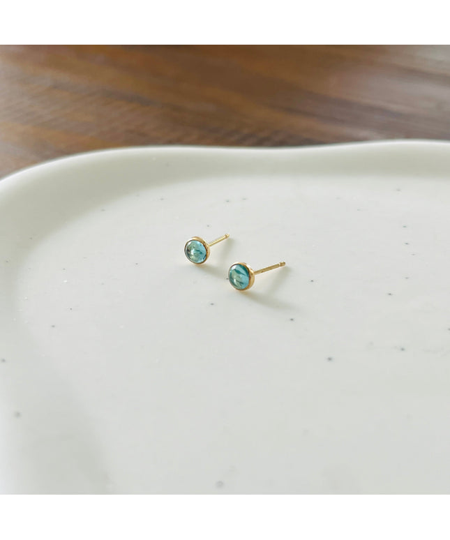 BLUE APATITE STUDS EARRINGS
