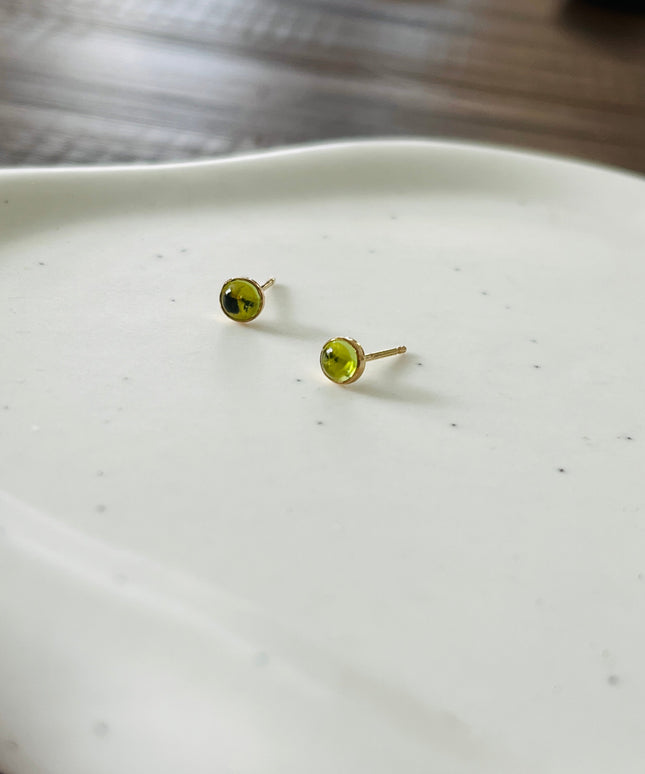 PERIDOT STUD EARRINGS