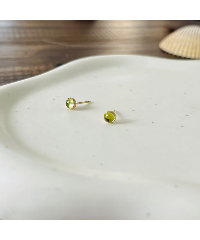 PERIDOT STUD EARRINGS
