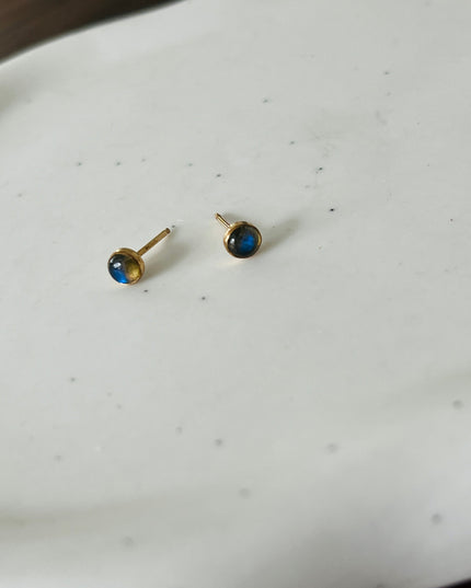 LABRADORITE STUD EARRINGS