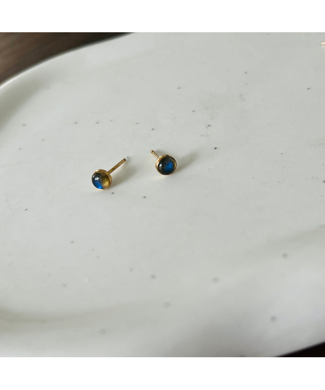 LABRADORITE STUD EARRINGS