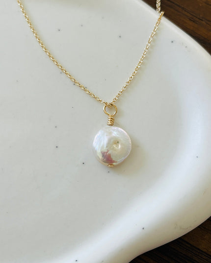 TYLA COIN PEARL NECKLACE