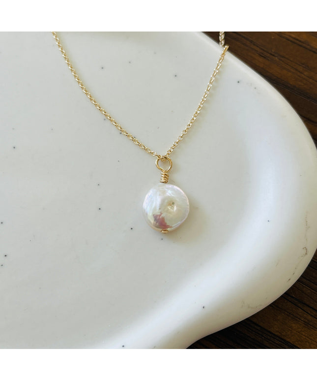 TYLA COIN PEARL NECKLACE