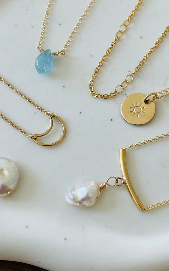 TYLA COIN PEARL NECKLACE