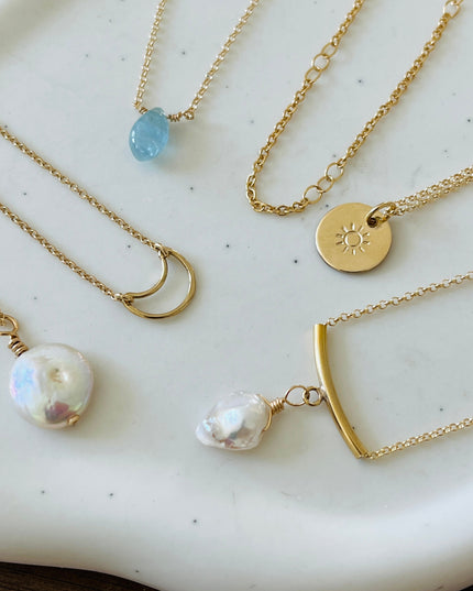 TYLA COIN PEARL NECKLACE