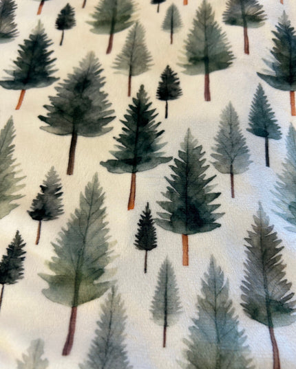 Woodland Whispers Minky Blanket – Ultra-Soft Forest-Inspired Comfort