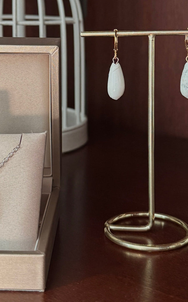 Lettered Olive Hoops