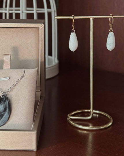 Lettered Olive Hoops