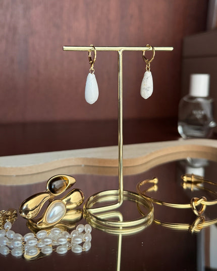 Lettered Olive Hoops