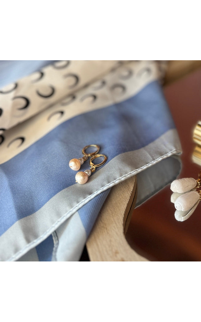 Freshwater Pearl Hoop Earrings