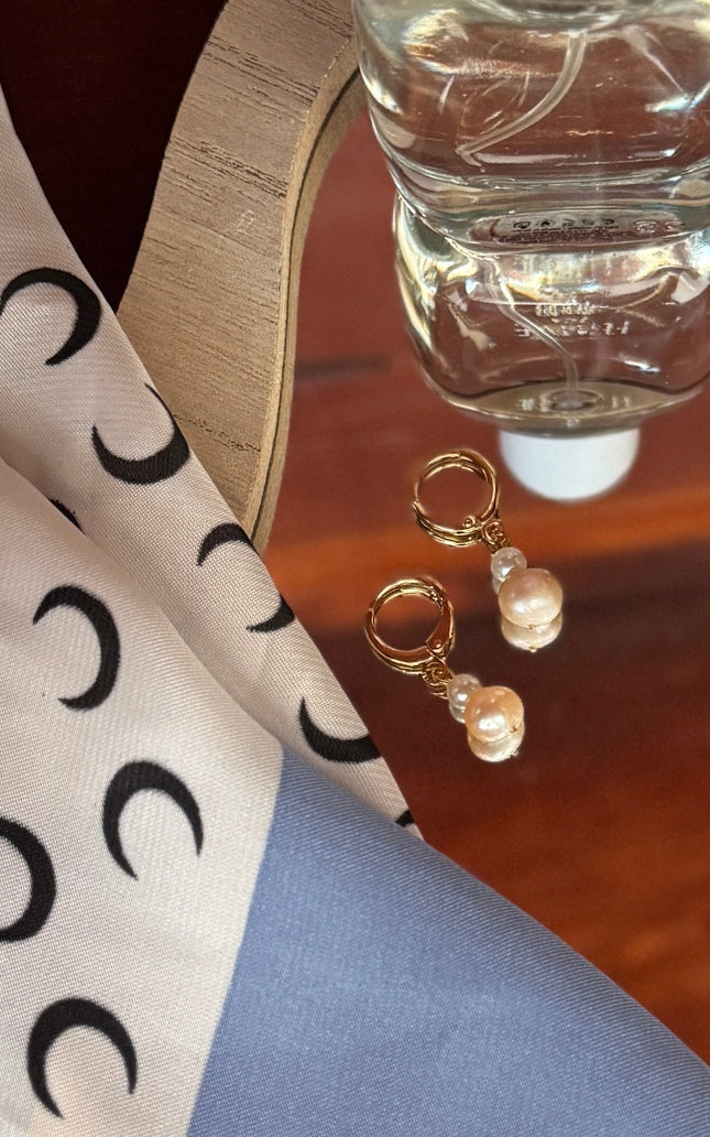 Freshwater Pearl Hoop Earrings