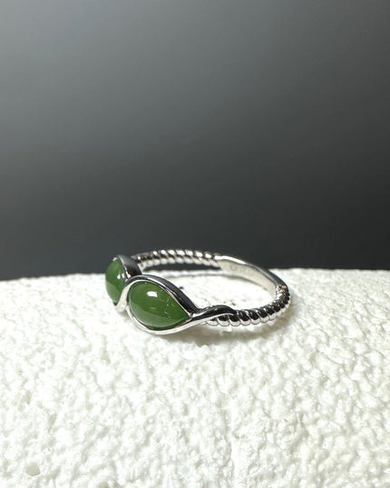 Sterling Silver Ring 2 Teardrop - SZ 7