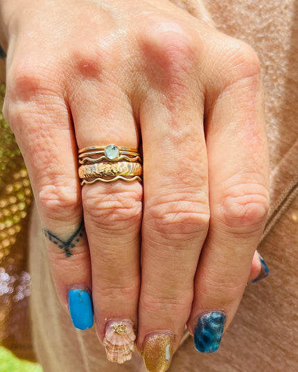 BLUE APATITE RING