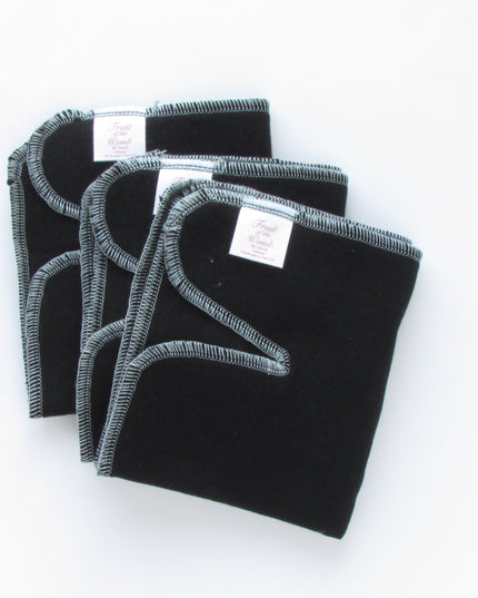 Black Winged Perfect Fit Preflat (WPFP) – Adjustable Cloth Diaper for Babies