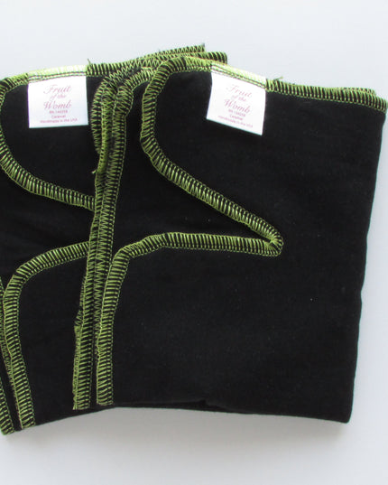 Black Winged Perfect Fit Preflat (WPFP) – Adjustable Cloth Diaper for Babies