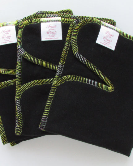 Black Winged Perfect Fit Preflat (WPFP) – Adjustable Cloth Diaper for Babies