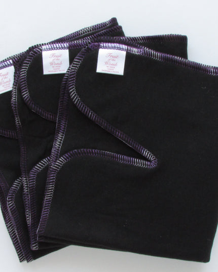 Black Winged Perfect Fit Preflat (WPFP) – Adjustable Cloth Diaper for Babies